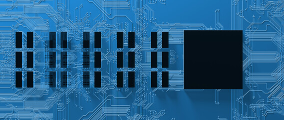 Fototapete - Technology background/motherboard, can be used in the description of technological processes, science, education. Can be used as digital dynamic wallpaper.