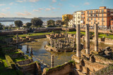 Fototapeta Nowy Jork - The ancient Macellum of Pozzuoli (also known as Temple of Serapis), Naples, Italy. In ancient Rome, macella were the food market buildings.