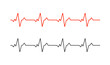 Heartbeat ecg electrocardiogram vector graph wave line. Ekg cardio heart beat cardiology frequency monitor