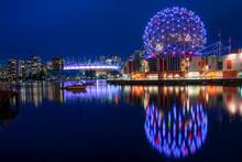 Science World, Olympic Village At Night, Vancouver