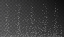 Bubble Fizz Water Vector Champagne Soda Sparkle Underwater Bubbles Background. Fizz Foam Liquid Transparent