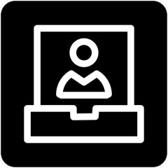 Poster - laptop login notebook icon