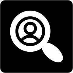 Canvas Print - magnifer search user glyph icon