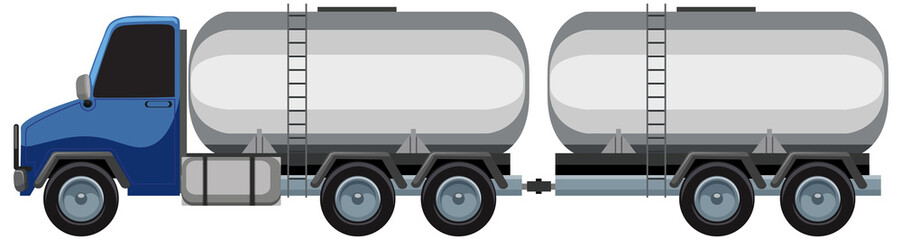 Poster - Cartoon tank truck or gas truck