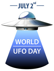 Wall Mural - World UFO Day Poster Design