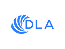 DLA Flat Accounting Logo Design On White Background. DLA Creative Initials Growth Graph Letter Logo Concept. DLA Business Finance Logo Design.
