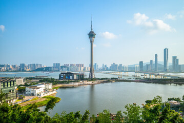 Wall Mural - scenery of macau at west bay lake in china