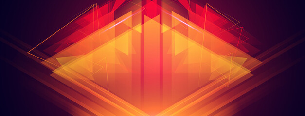Wall Mural - abstract fractal geometric triangle shape background design. vector illustration