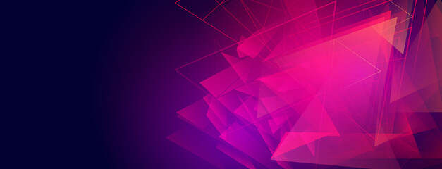 Wall Mural - abstract fractal geometric triangle shape background design. vector illustration