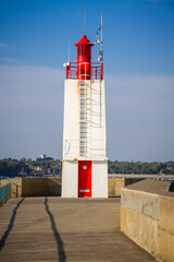 Wall Mural - Saint-Malo lighthouse and pier, Brittany, France