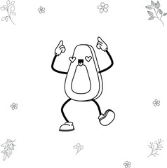 Wall Mural - hand drawn vector illustration of a snowman