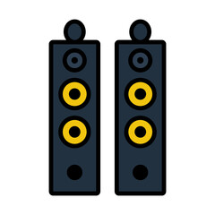 Sticker - Audio System Speakers Icon