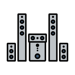 Sticker - Audio System Speakers Icon