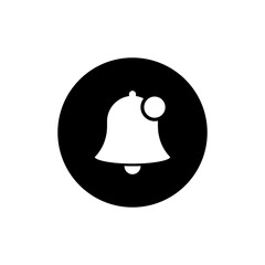 Canvas Print - Bell notification icon in black round