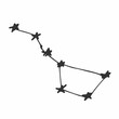Hand drawn Big Dipper constellation. Vector illustration
