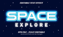 editable text effect outer space style template