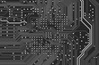 © ptgregus - Flat microelectronics circuit board vector illustration with editable stroke. The abstract texture of modern digital technology, computer, motherboard, or high-tech technology