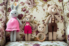 Handmade Amigurumi Bear And Rabbit Toy Set