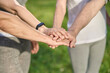 © zinkevych - Close up picture of peples hands holding each other