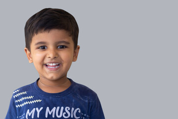 portrait of a smiling kid boy 