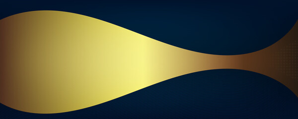 Wall Mural - Gold and blue banner background