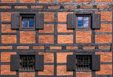Old Brick Wall Ad Windows
