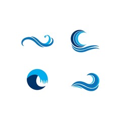 Sticker - water wave logo