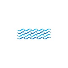 Sticker - water wave logo