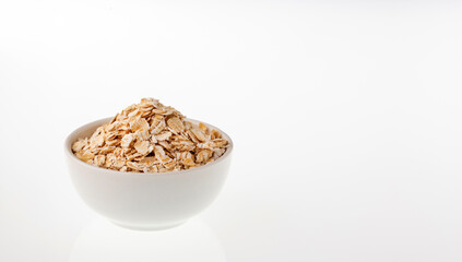 Sticker - Avena sativa - Oat flakes in ceramic bowl