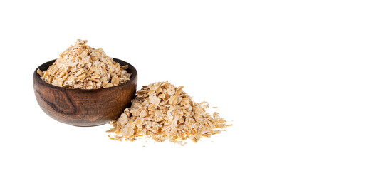 Sticker - Oat flakes in the wooden bowl - Avena sativa