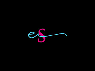 Simple ES Signature Logo Icon, Signature Es se Letter Logo Image Design For Fashion Or Clothing