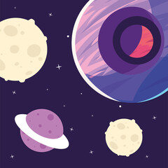 Poster - space moon planet cosmos