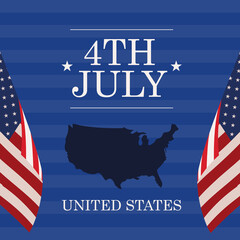 Wall Mural - 4th july United States