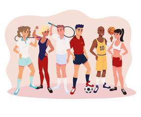 Wall Mural - athletics sports people