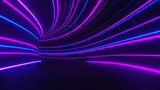 Fototapeta Fototapety do przedpokoju i na korytarz, nowoczesne - 3d render of flash neon and light glowing on dark scene. Speed light moving lines.