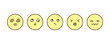© Takoyaki Shop - Cute and simple emoji set. Modern design emoticons face icons collection. Set of vector dizziness, confusion, confused, tired, overwork, busy and overwhelmed.