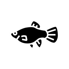 platy fish glyph icon vector. platy fish sign. isolated symbol illustration