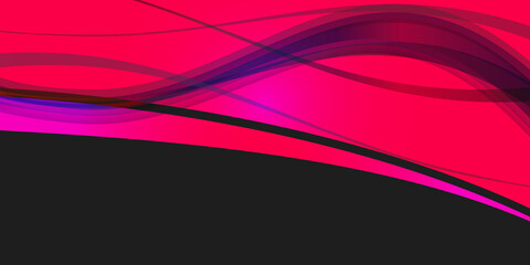 Wall Mural - dark abstract minimalist red and black wavy flowing lines - background design with copyspace - simpl