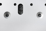 Fototapeta Do akwarium - Formatka cięta plazmą o powierzchni stalowej i aluminiowej płyty jako tło