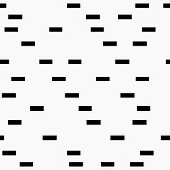 Fototapete - Black dashes repeat on white background.