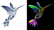 Hummingbird Mexican Huichol Art Illustration Pack Collection In Vector Format