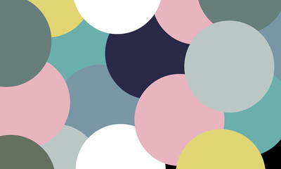 Wall Mural - Colourful overlapping circle wallpaper vector design