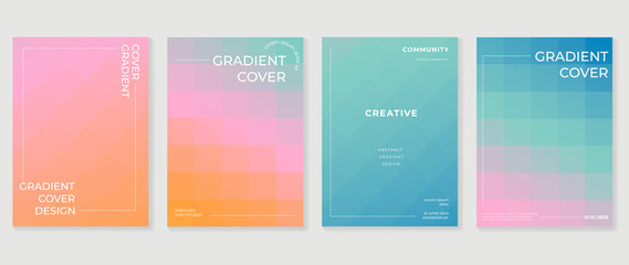 Abstract vibrant gradient background vector. Minimalist style cover template with shapes, colorful and liquid color. Modern wallpaper design perfect for social media, idol poster, photo frame.
