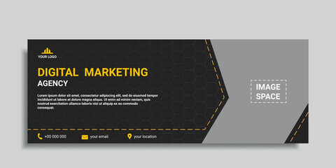 digital marketing social media cover or web banner