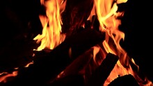 Campfire Burning Fire Close Up 