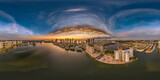 Fototapeta  - Sunrise at Miami - Sunny Isles Beach - 360 panorama