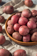 Red Organic Potatoes In A Bowl