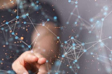 sphere network structure - abstract design connection design