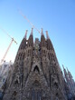 [Spain] Sagrada Familia Cathedral with blue sky (Barcelona)