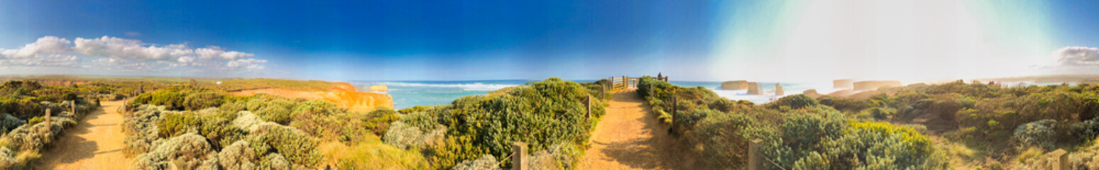 Wall Mural - Bay of Islands Coastal Park, panoramic view of Great Ocean Road